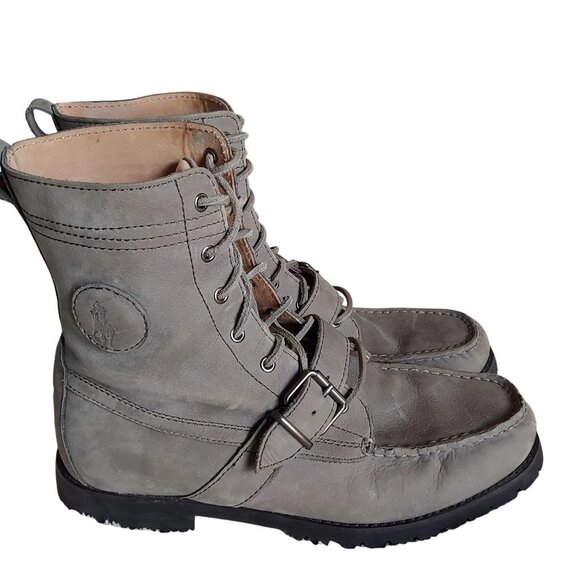 Polo Ralph Lauren Boots Leather Heritage Old Money Equestrian Rugged Outdoors 10 - Picture 3 of 14